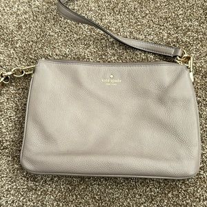 Kate Spade stone gray leather crossbody